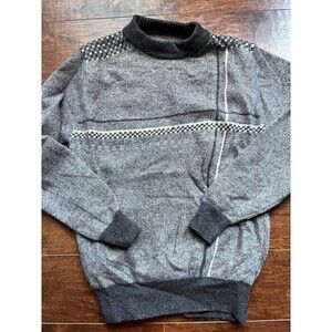 Cashmere Mens Casual Gray Patterned Sweater READ BELOW